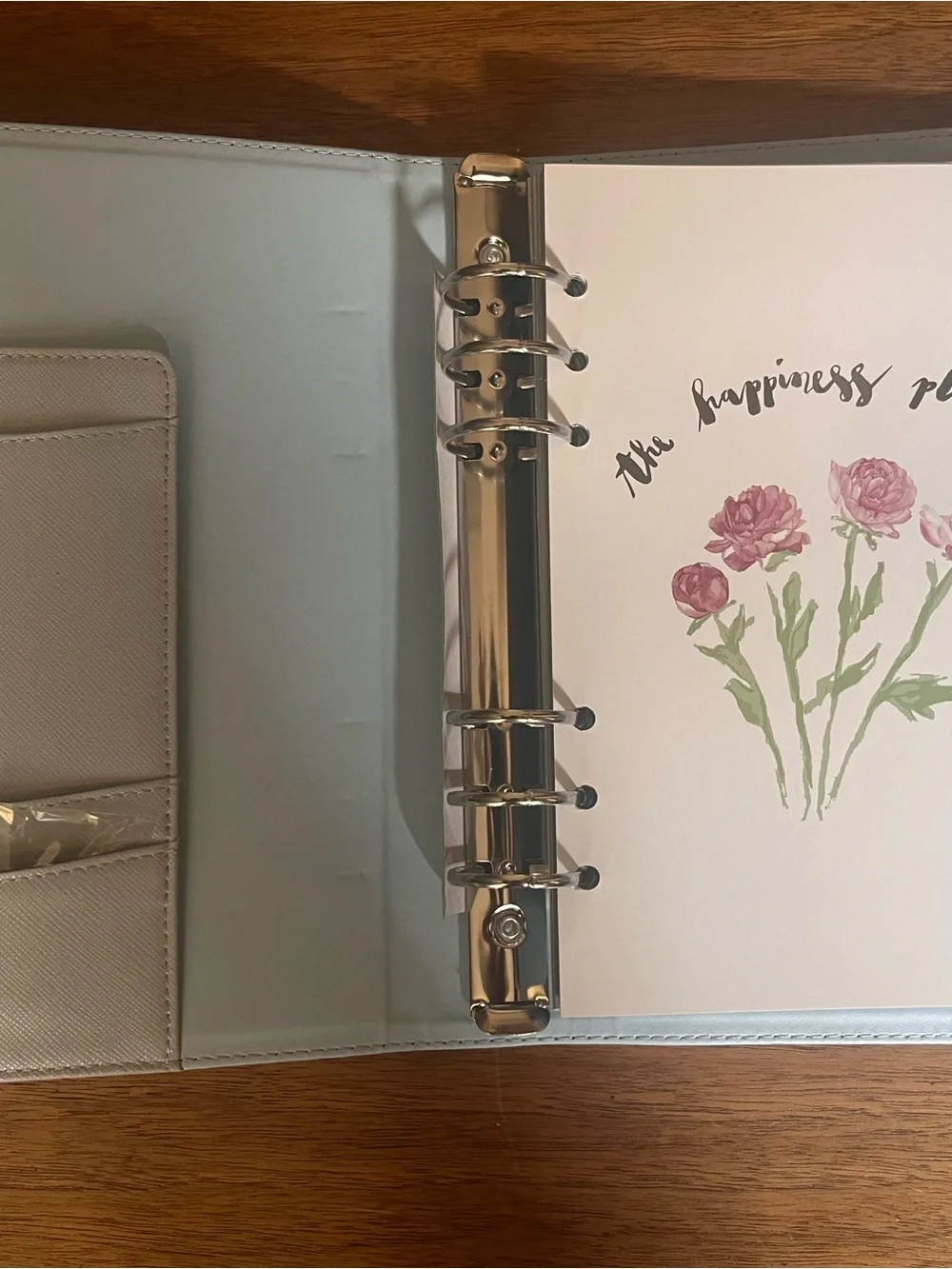 Planner Cream with Gold Lettering